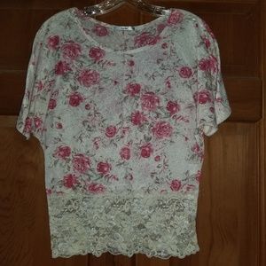 Floral sweater blouse
